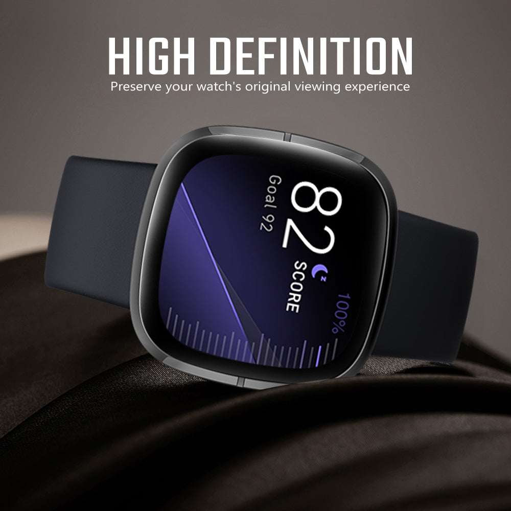 Fitbit Sense and Versa 3 Tempered Glass Full Coverage Screen Protector - Eastlakes Electronics